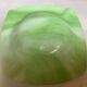 Green glass paste ashtray/trinket tray