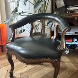 Restoration walnut office chair