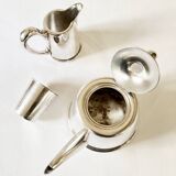 White metal teapot and creamer, Félix Frères Toulouse