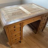 Restored vintage wooden desk