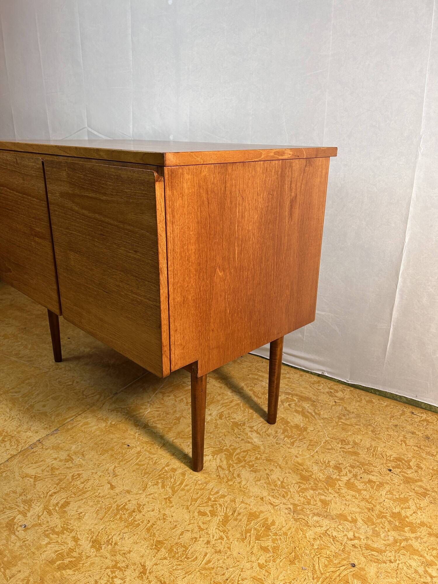Mid century retro vintage teak small sideboard record cabinet 1960