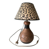 Leopard lampshade bedside lamp