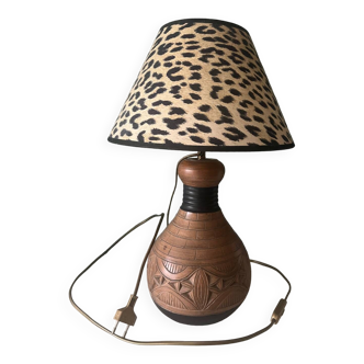 Leopard lampshade bedside lamp