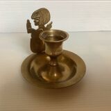 Bougeoir ange en laiton