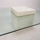 Table basse italienne en travertin années 1980