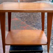 Table bureau d'appoint, console pieds compas, design scandinave an 70