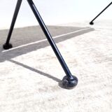 Metal and rattan magazine rack