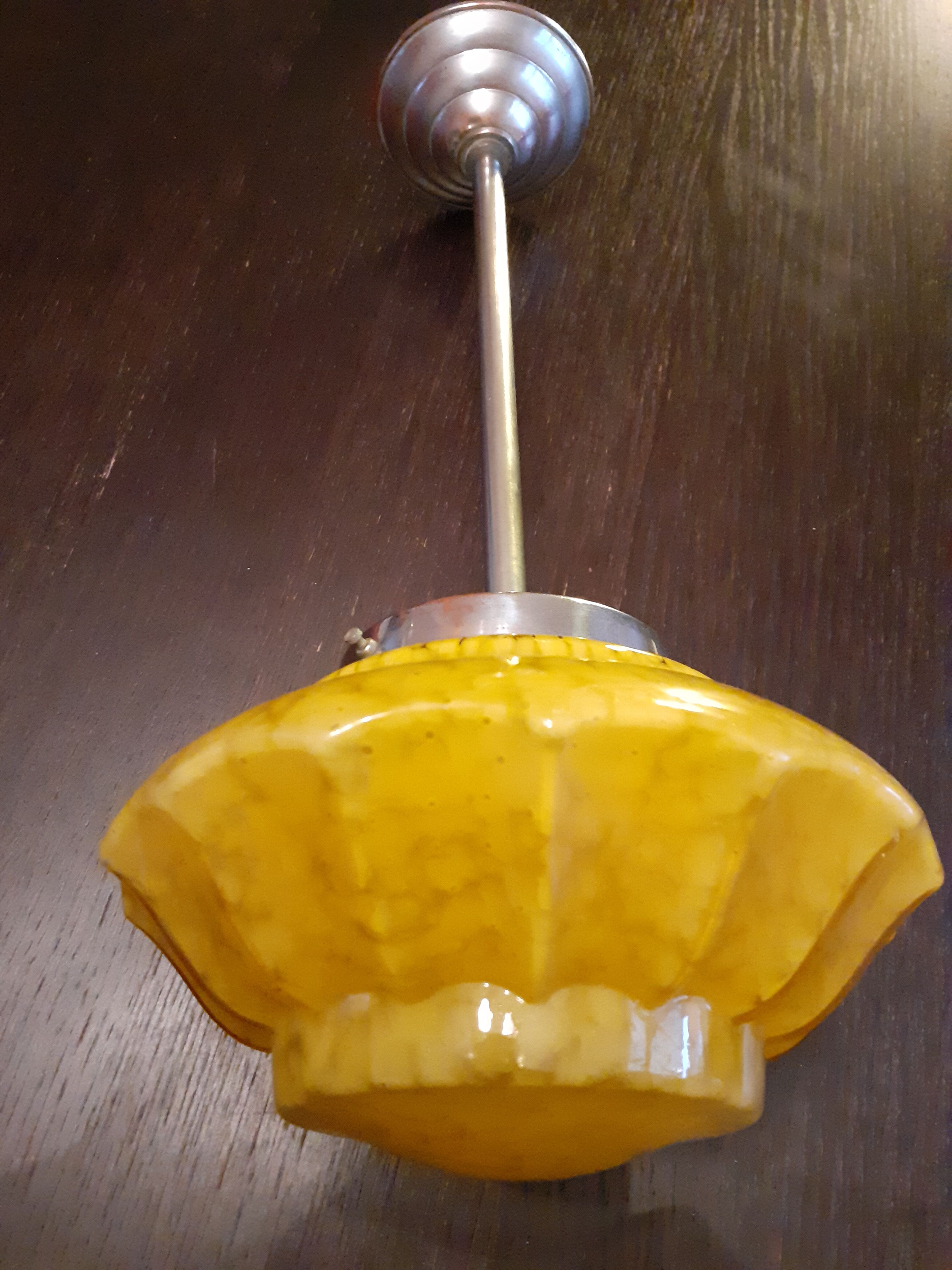 Art Deco clichy glass hanging