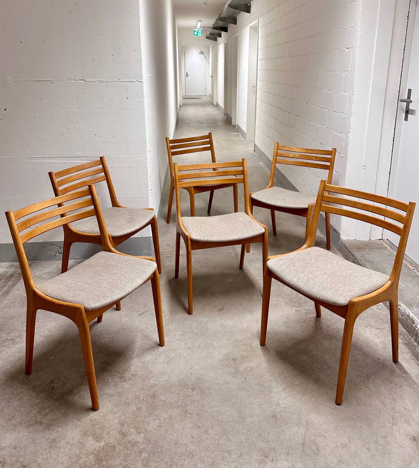 Set of 6 Mid-Century Oak Dining Chairs by KS Møbler