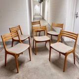 Set of 6 Mid-Century Oak Dining Chairs by KS Møbler