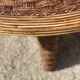 Woven cord and rattan coffee table 1970