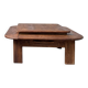 Oak coffee table with a double top