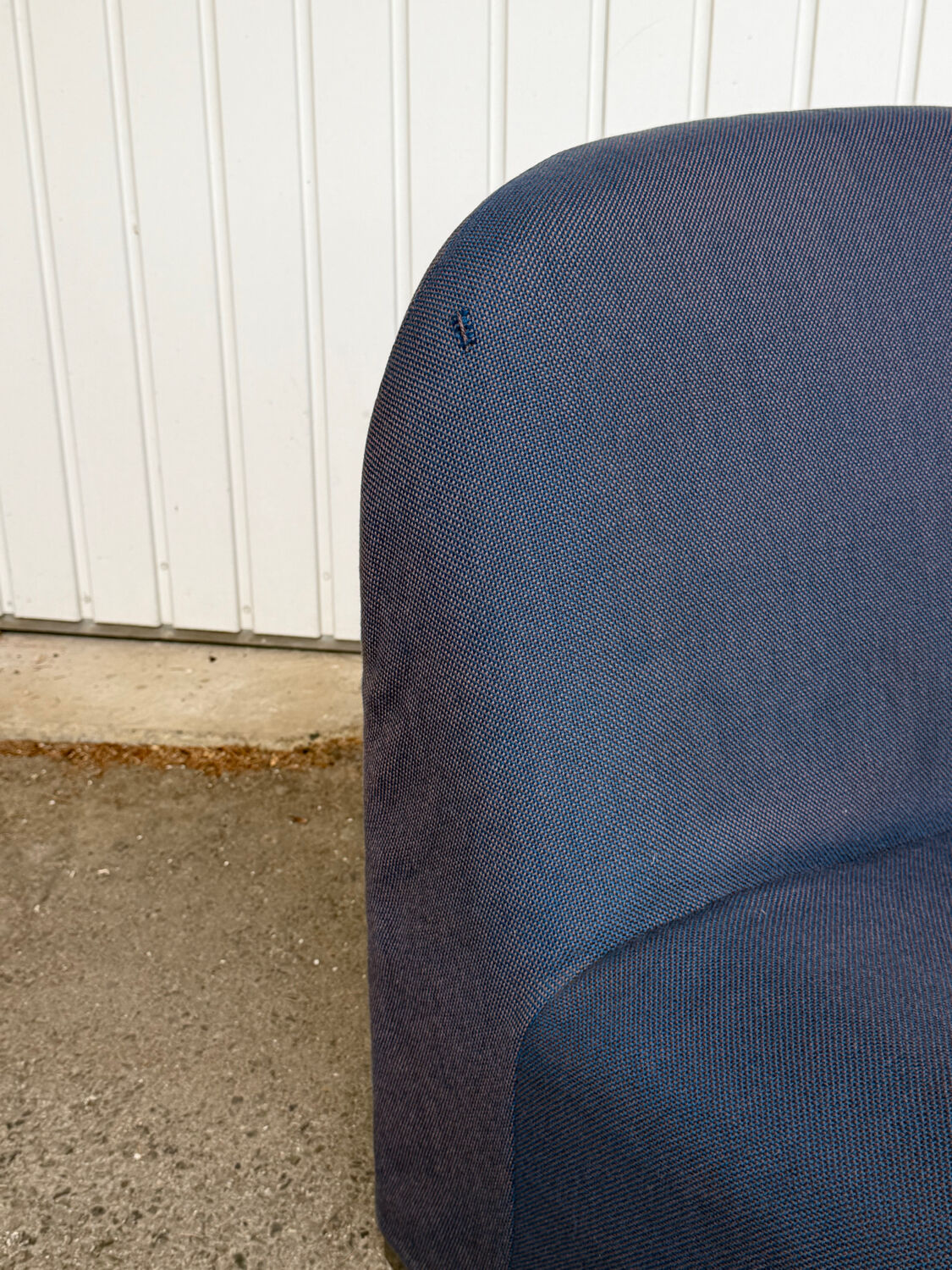 Alky armchair in blue fabric by Giancarlo Piretti for Anonima Castelli
