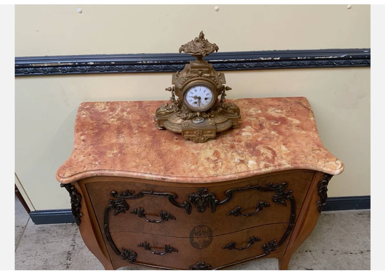 Antique - Vertiko, chest of drawers, inlays - Art Nouveau