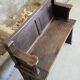 Small 19th century church chest bench in solid oak