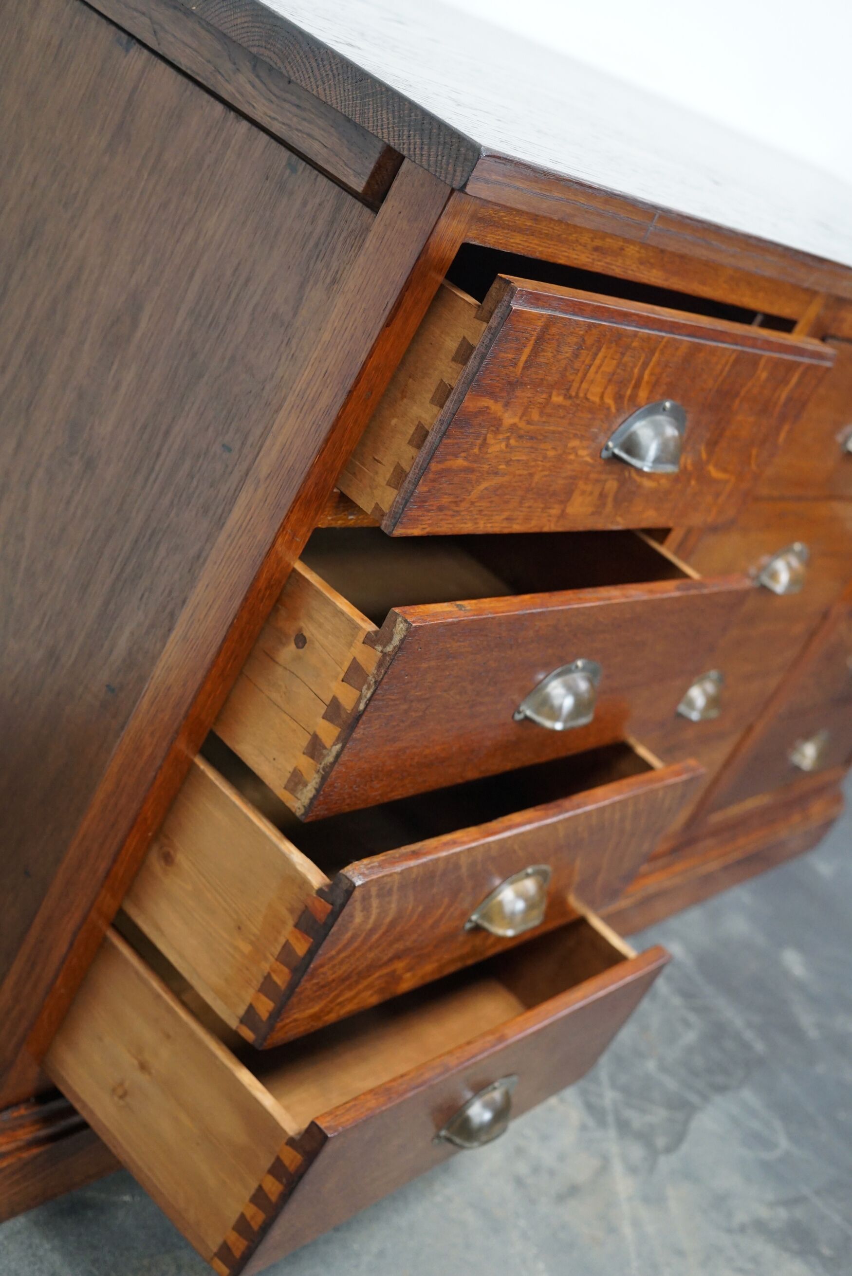 Dutch oak apothecary cabinet, 1930s