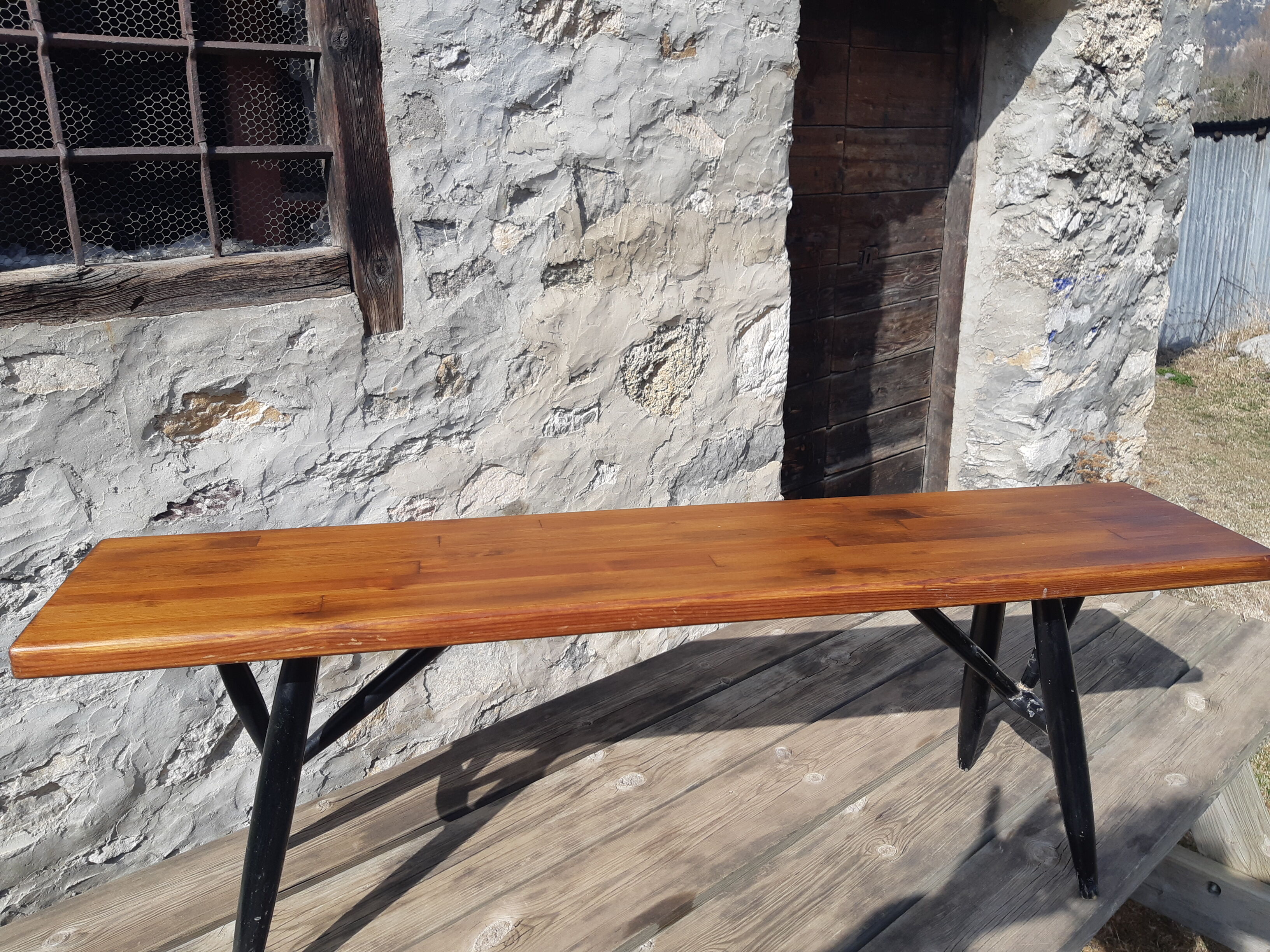 Tapiovaara Pirkka bench for Laukken Puu, around 1960.