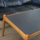 Mid century solid oak and slate coffee table by Eric Merthen, Sweden 1960s