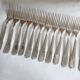 12 dessert forks, silver metal