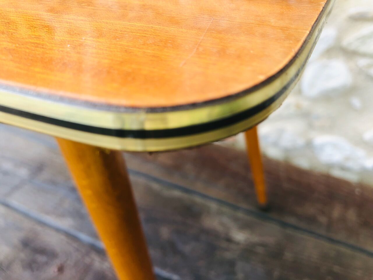 Vintage blond wood coffee table, Circa 60