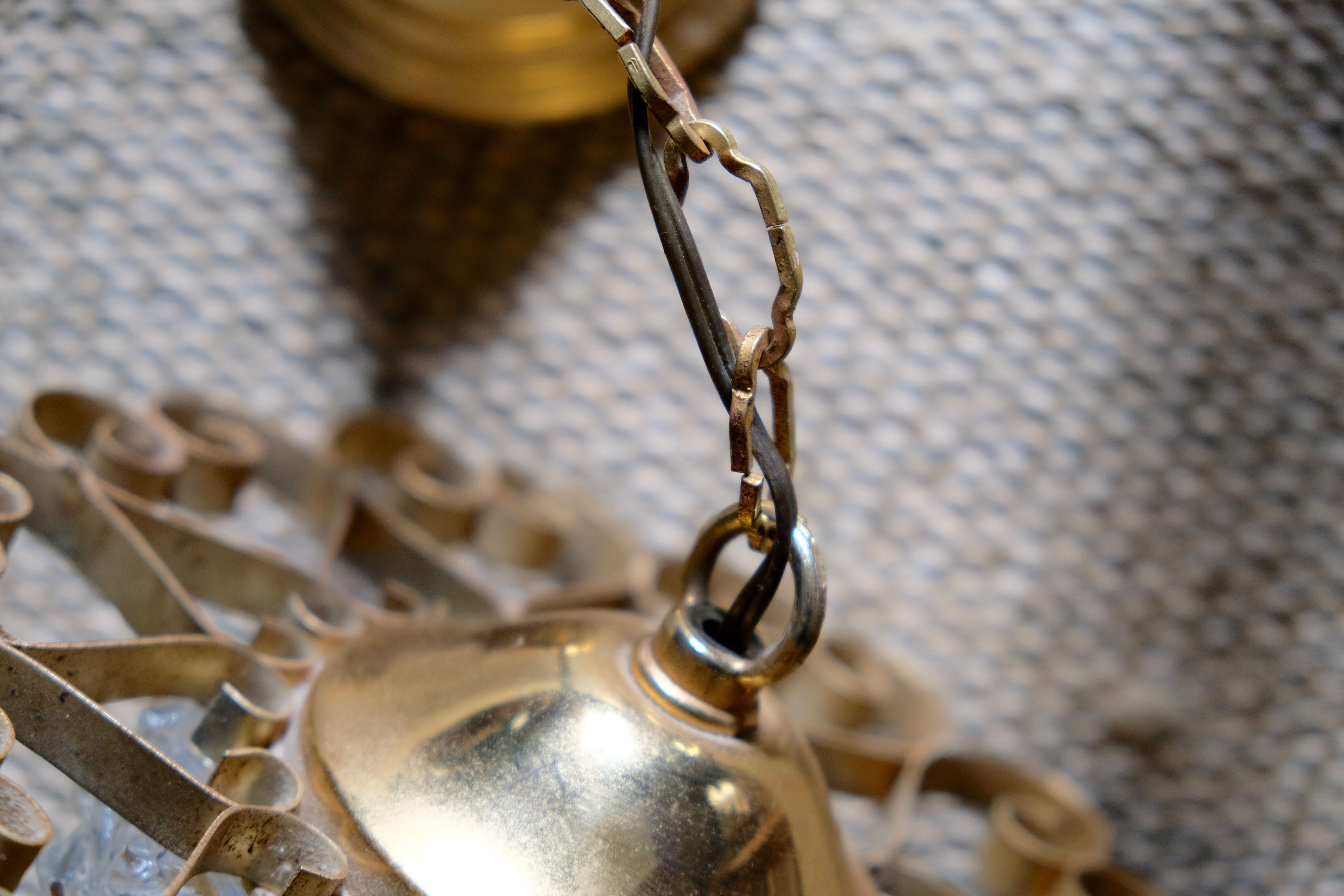 Glass and brass hanging 1950s