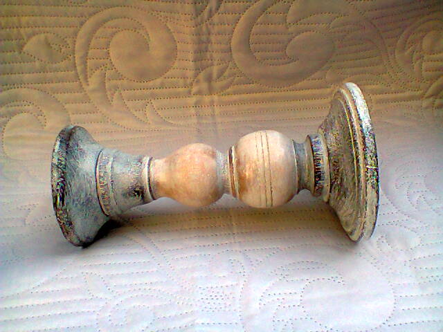 Wooden candlestick