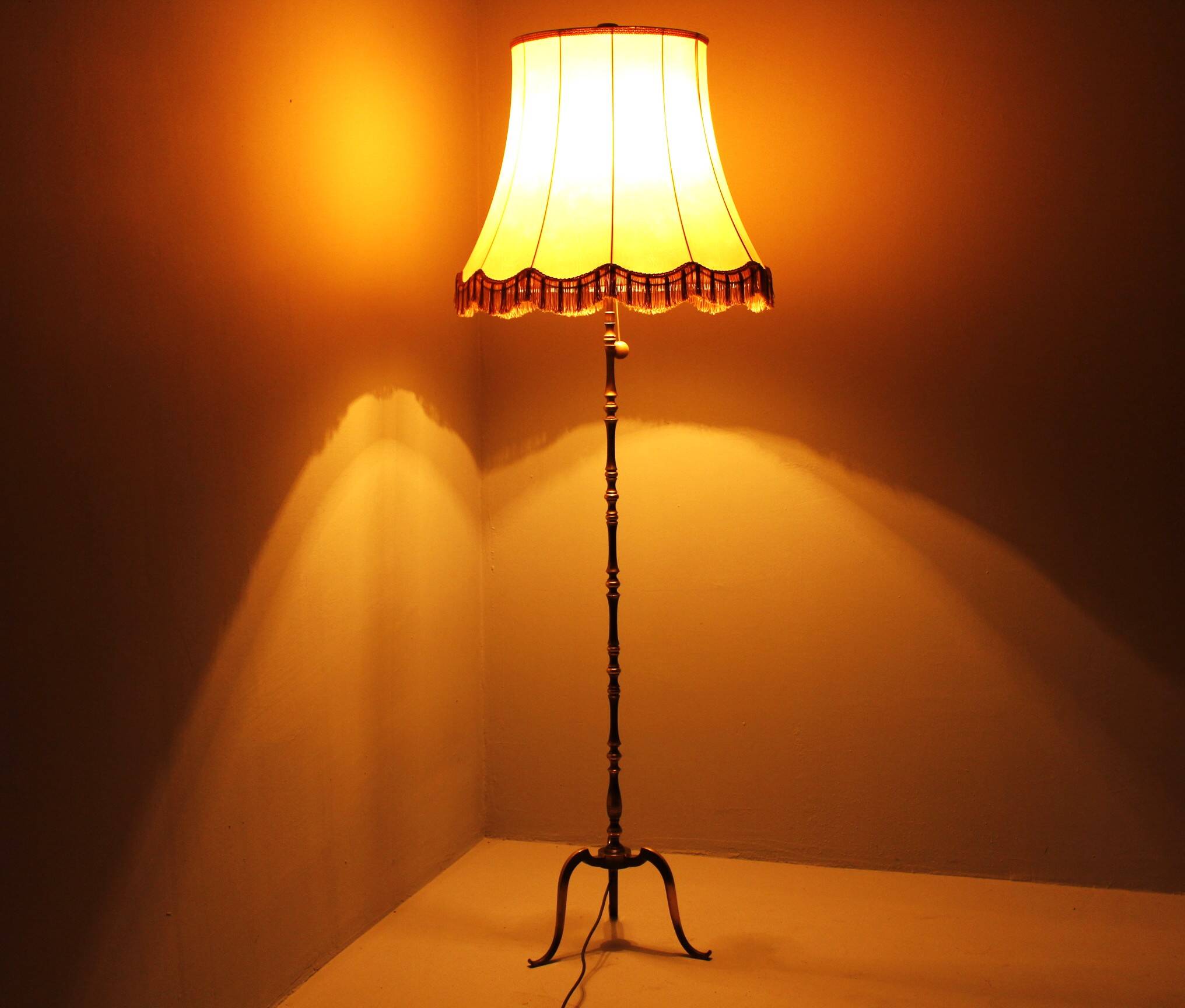 Large, Old World Brass Lamp, Germany 1950s