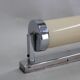 1930s Bauhaus tubular wall light, chrome & creamy glass, Czechoslovakia