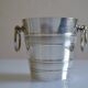 Vintage silver metal ice bucket