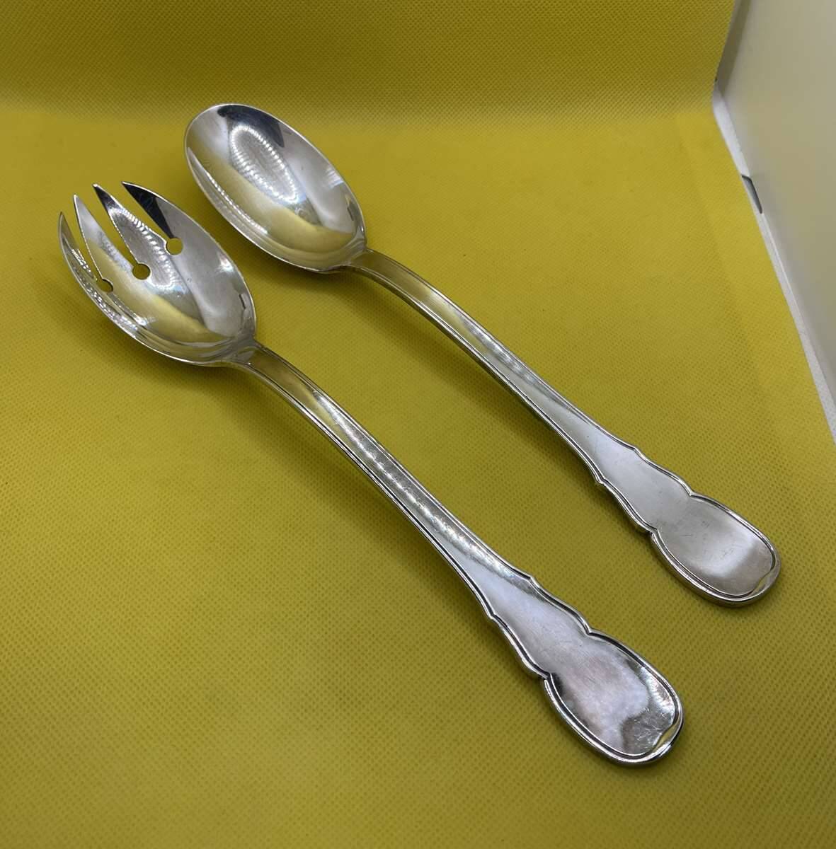 Boulenger silver-plated metal salad servers