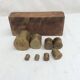 Vintage brass scale weight lacks 4 weights