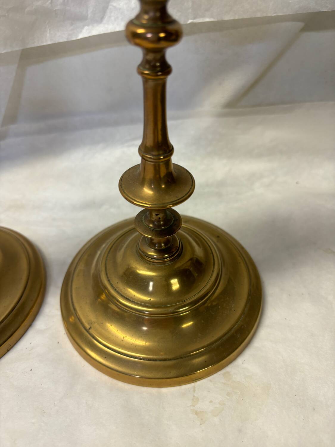 Pair of brass candlesticks