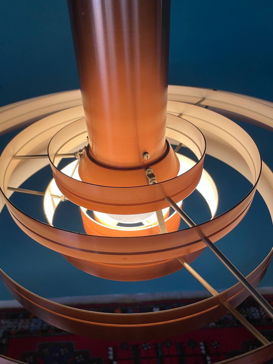 Vintage 1960s Fibonacci pendant in copper by Sofus Frandsen for Fog and Mørup