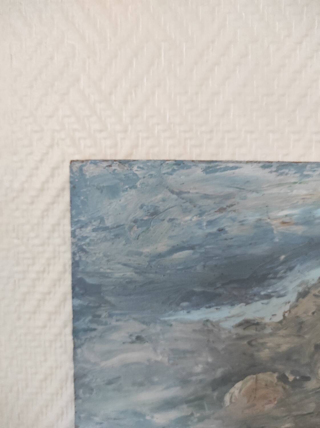 Riverside landscape painting (signed Chevalier)