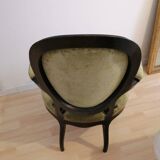 Set of 2 vintage green velvet armchairs – Elegance and comfort