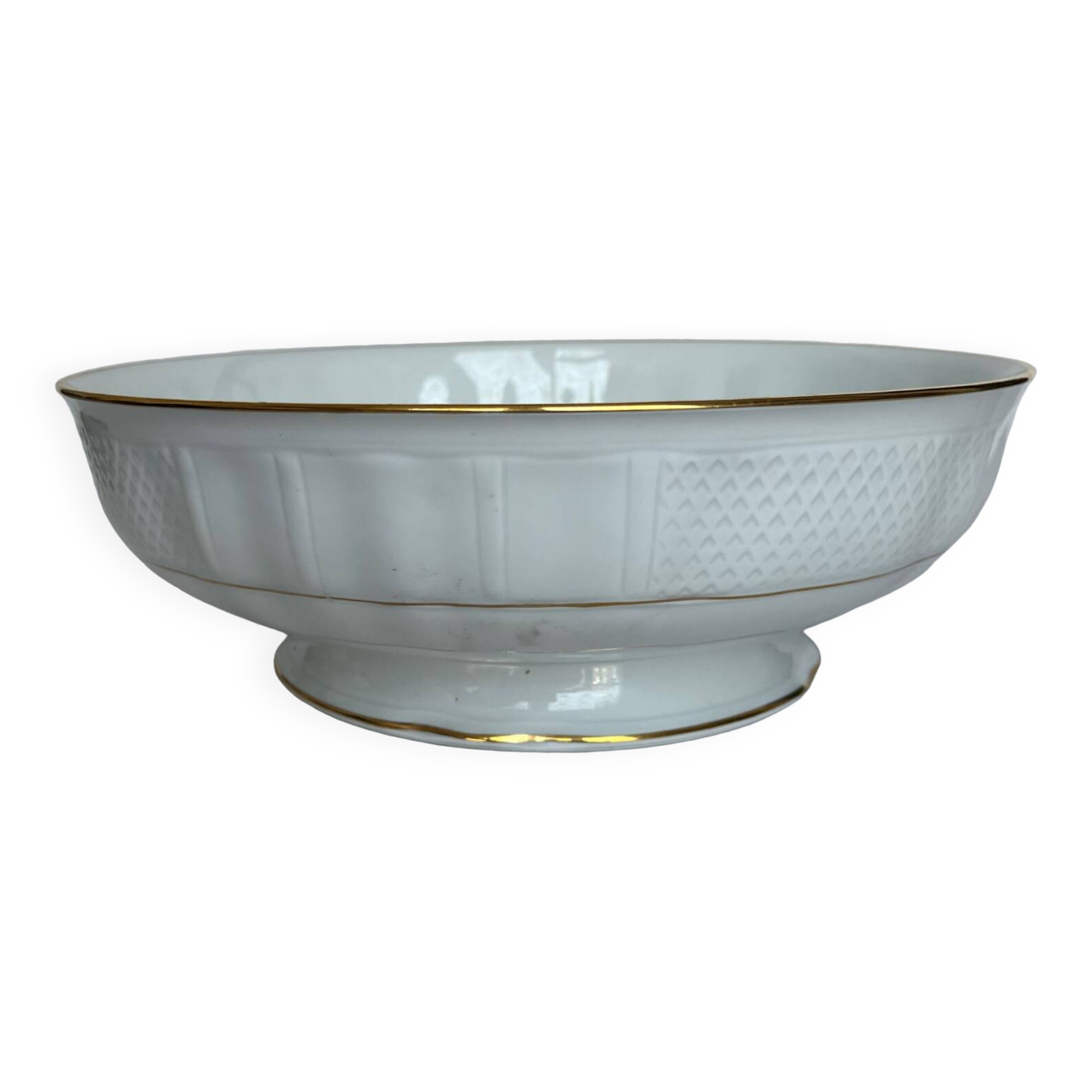 Saladier en porcelaine blanche