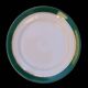Dessert plates earthenware Digoin Sarreguemines Savoie green/gold, set of 9