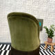 Olive green toad armchair