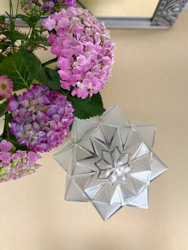 Lampe art déco, globe en forme d'étoile