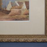 Ecole Française du début du XXème siècle  « Les ruines »  Aquarelle