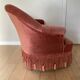 Fauteuil velours rose