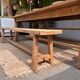 Grande table de ferme avec 2 bancs