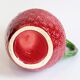 Grand pichet ou cruche en céramique majolique italienne vintage en forme de fraise