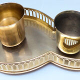 Golden brass tray