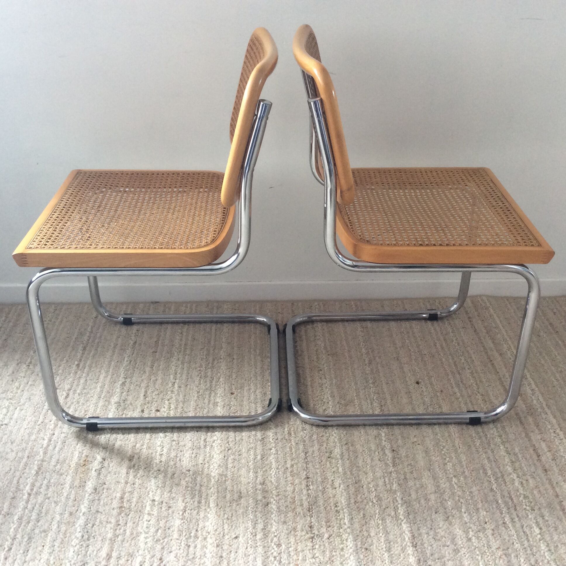 Pair of chairs Marcel Breuer Cesca B32