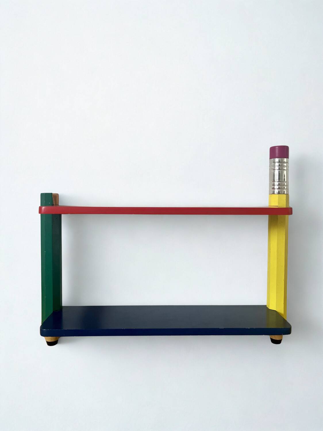 Wall shelf by Pierre Sala giant crayons from the 80s.