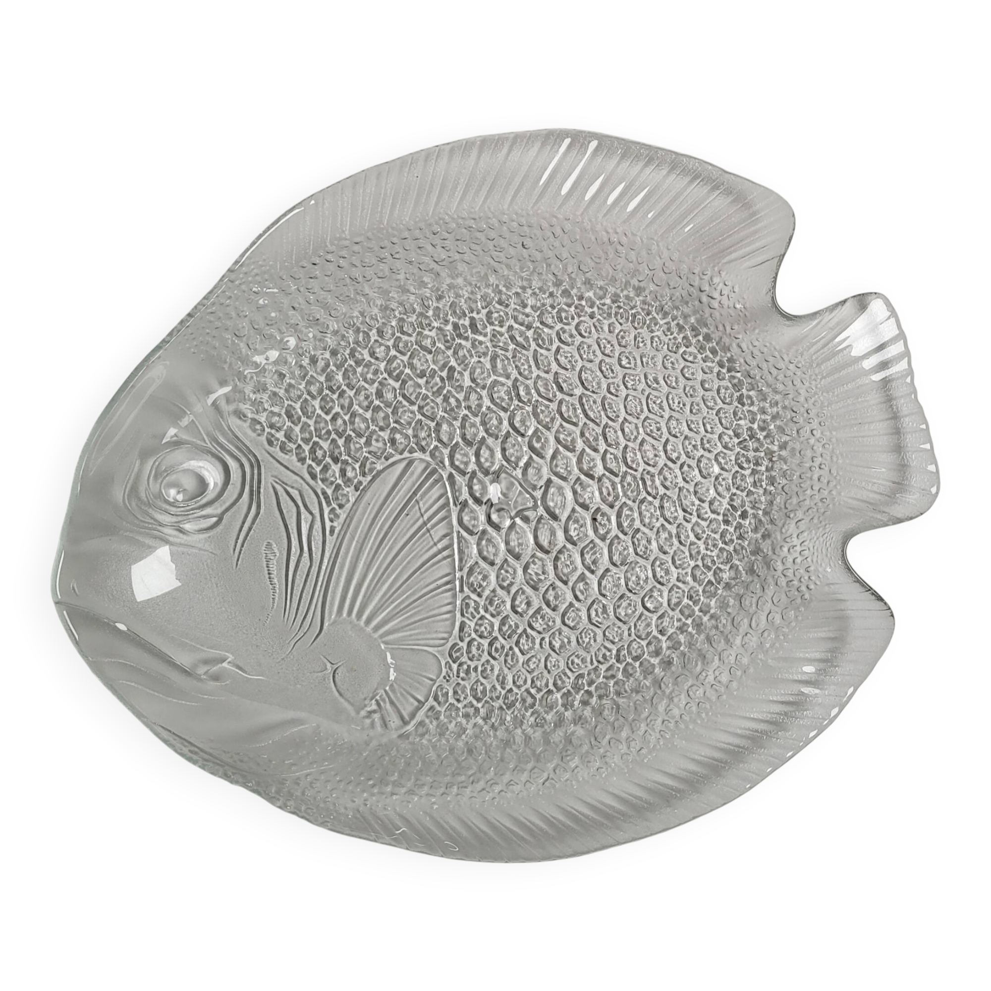 Large fish dish 40x33 transparent