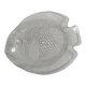 Large fish dish 40x33 transparent