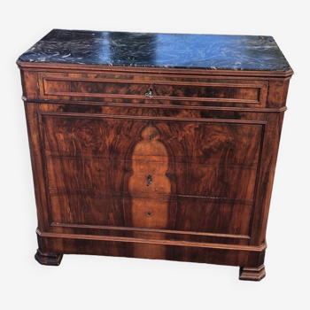 Black marble chest of drawers