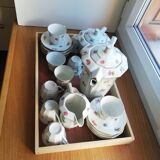 Service à café ancien en porcelaine fine Limoza